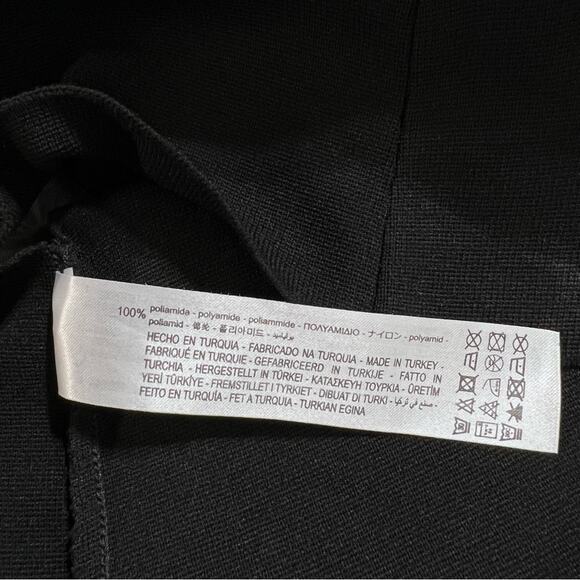 ZARA Ribbed Foldover Crop Top Size S in Black - Picture 8 of 10